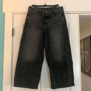 Banana Republic high rise wide leg jeans.